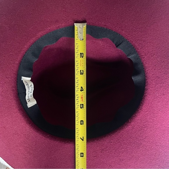 Abercrombie & Fitch A&F Maroon Cowboy Safari Hat - Picture 6 of 7